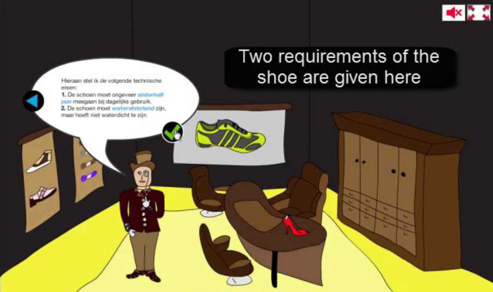 Programme of Requirements serious game screenshot